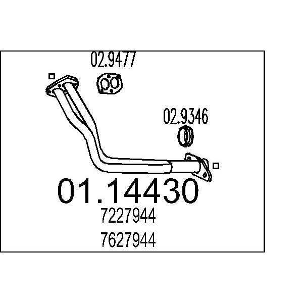 Collettore marmitta MTS 01.14430