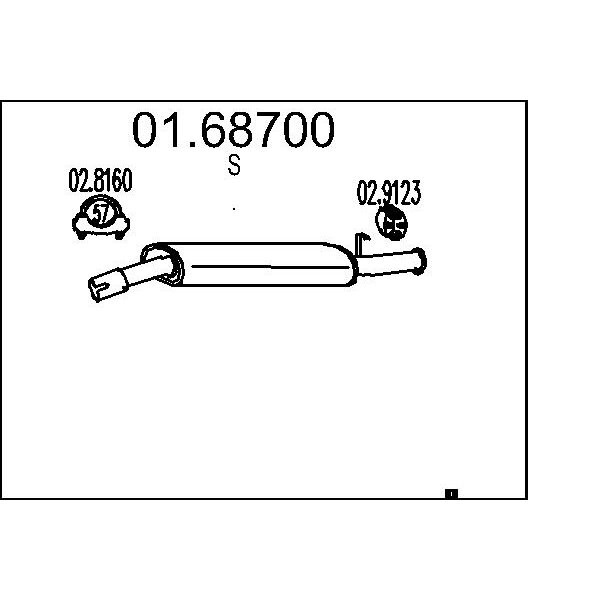 Silenziatore posteriore MTS 01.68700
