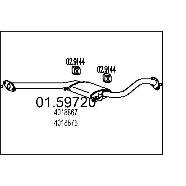 Marmitta centrale MTS 01.59720