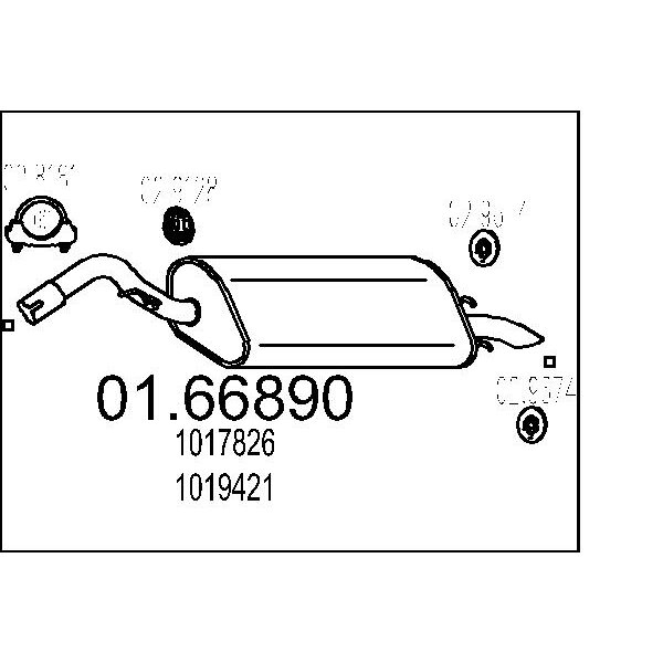 Silenziatore posteriore MTS 01.66890
