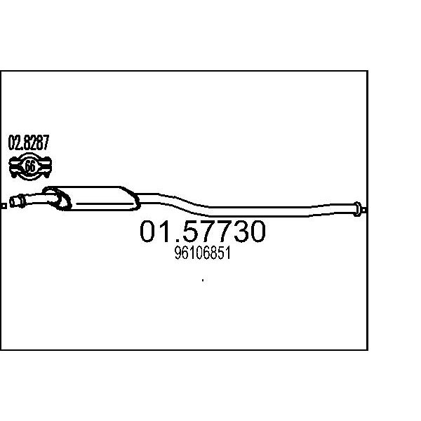 Marmitta centrale MTS 01.57730
