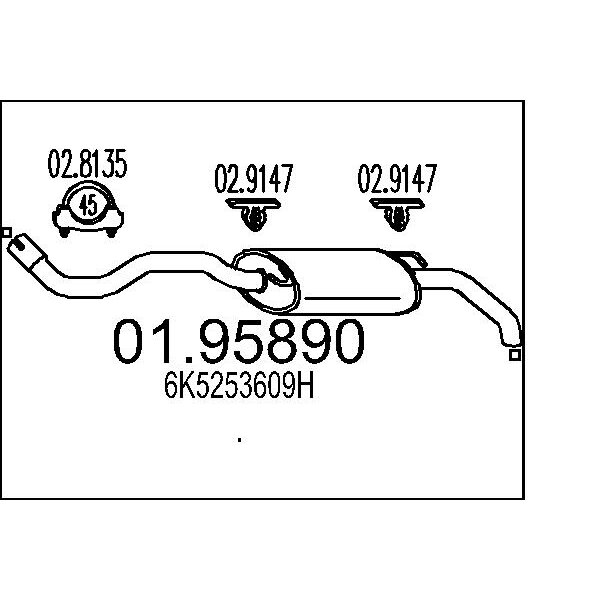 Silenziatore posteriore MTS 01.95890