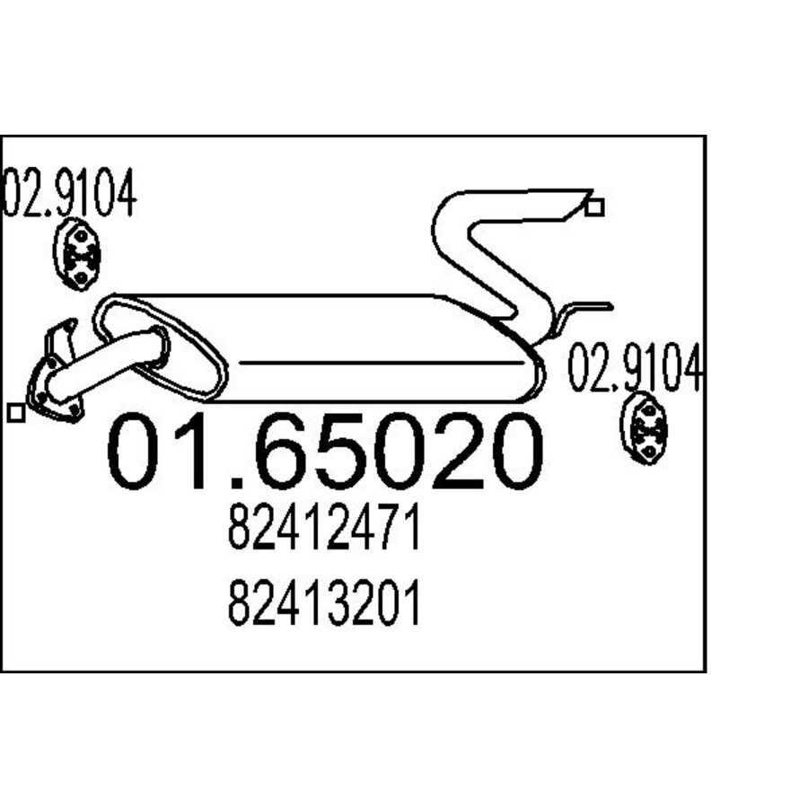 Silenziatore posteriore MTS 01.65020