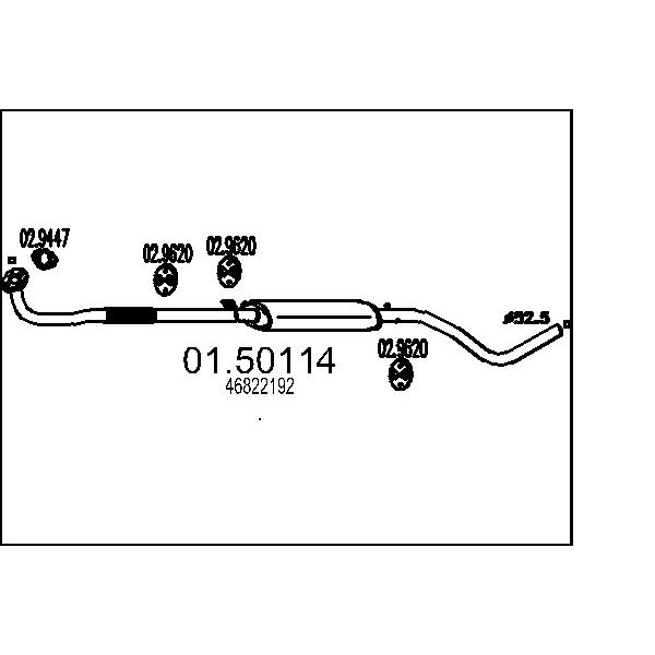 Marmitta centrale MTS 01.50114