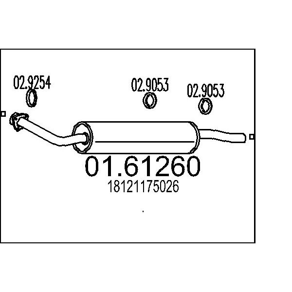 Silenziatore posteriore MTS 01.61260