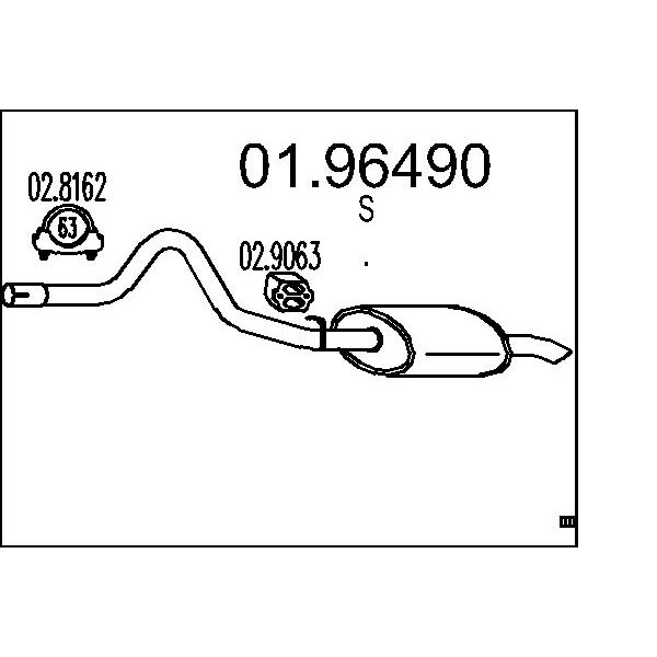 Silenziatore posteriore MTS 01.96490