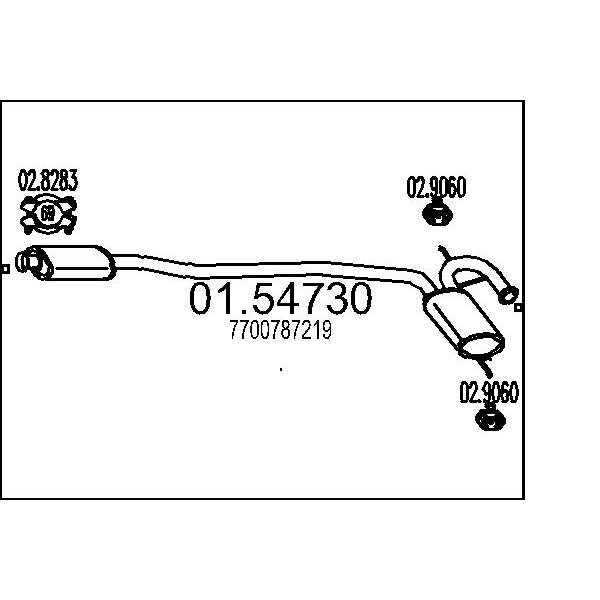 Marmitta centrale MTS 01.54730