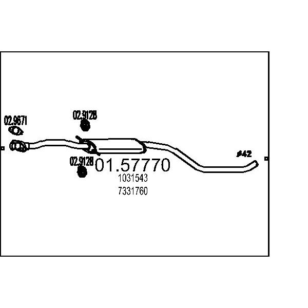 Marmitta centrale MTS 01.57770