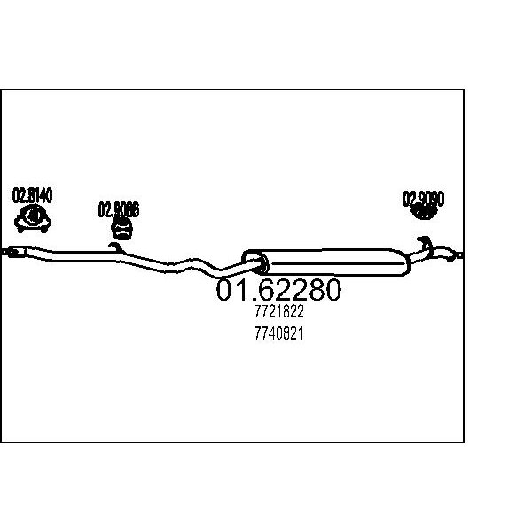 Silenziatore posteriore MTS 01.62280