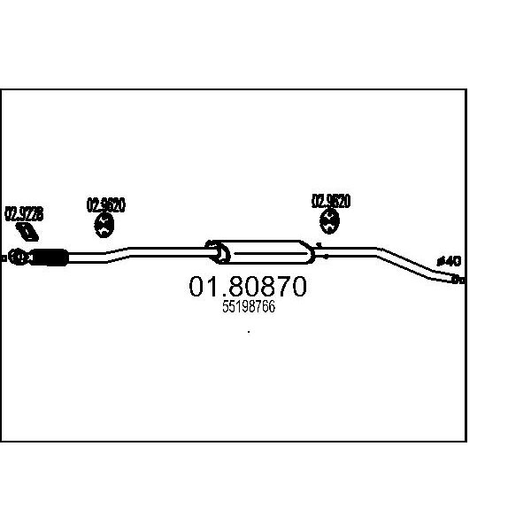 Marmitta centrale MTS 01.80870