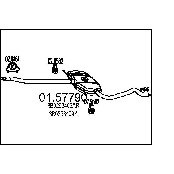 Marmitta centrale MTS 01.57790