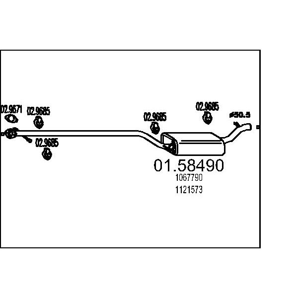 Marmitta centrale MTS 01.58490