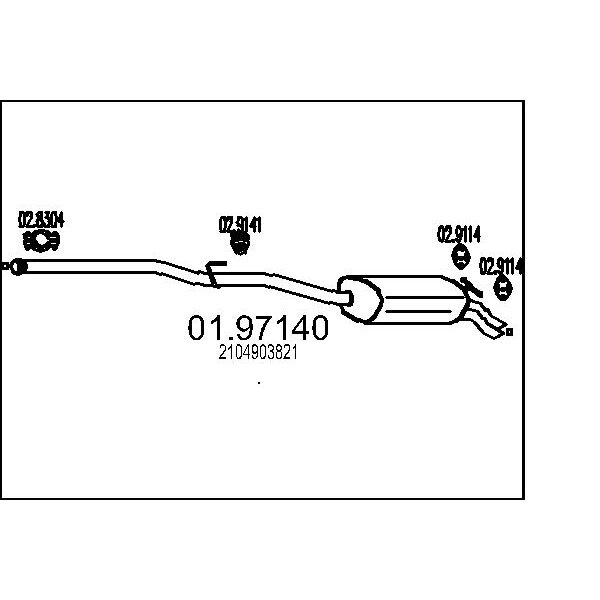 Silenziatore posteriore MTS 01.97140