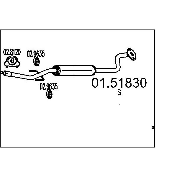 Marmitta centrale MTS 01.51830