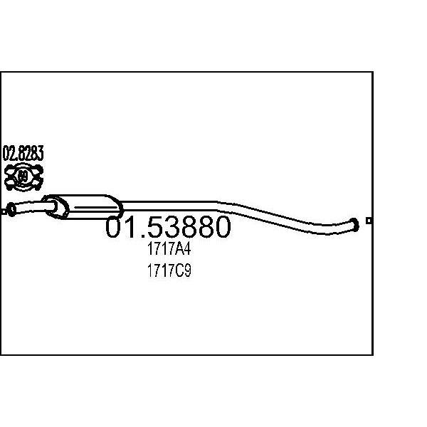 Marmitta centrale MTS 01.53880