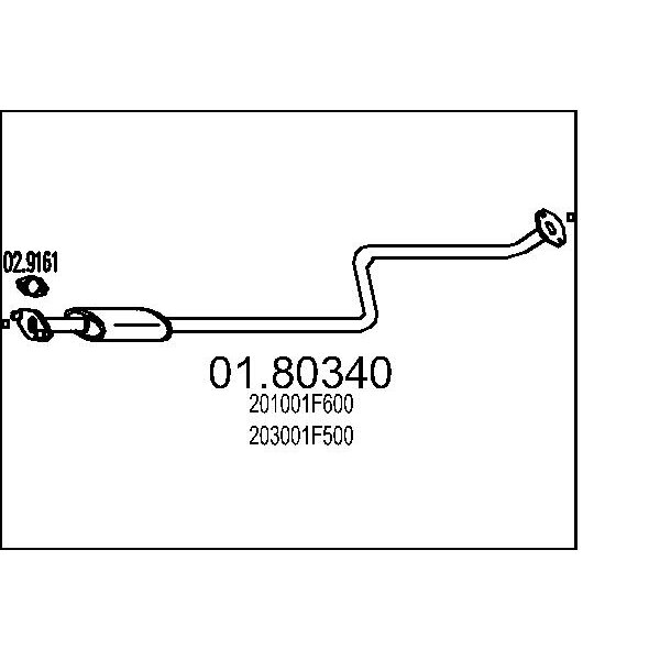Marmitta centrale MTS 01.80340