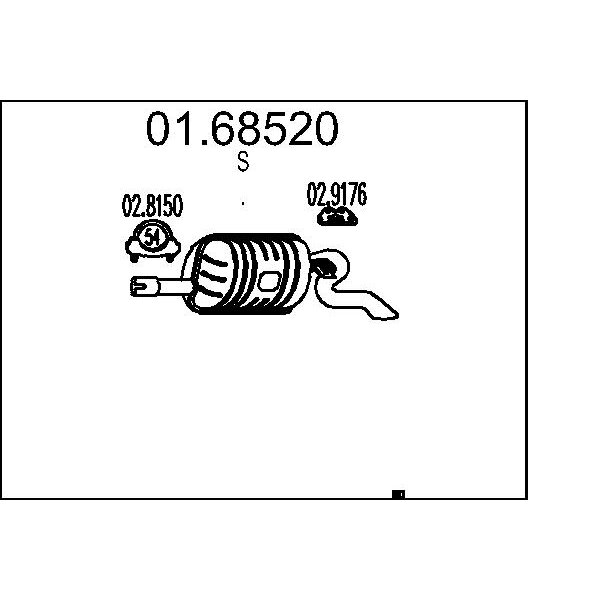 Silenziatore posteriore MTS 01.68520