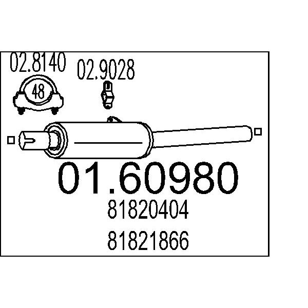Silenziatore posteriore MTS 01.60980