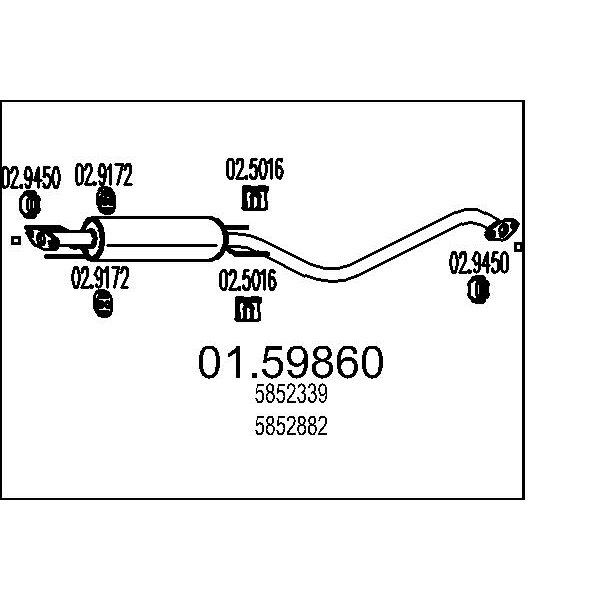 Marmitta centrale MTS 01.59860