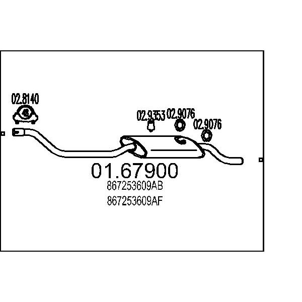 Silenziatore posteriore MTS 01.67900