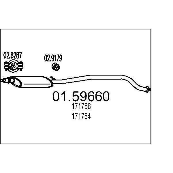 Marmitta centrale MTS 01.59660