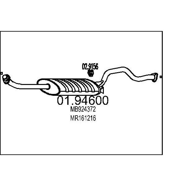Silenziatore posteriore MTS 01.94600