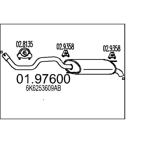 Silenziatore posteriore MTS 01.97600