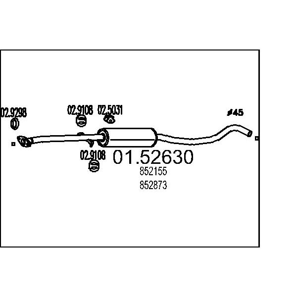 Marmitta centrale MTS 01.52630