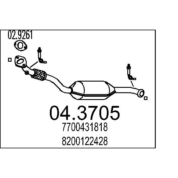 Catalizzatore MTS 04.3705