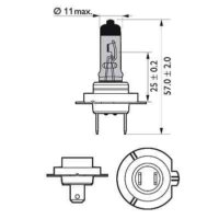 1 Lampadina PHILIPS H7 White Vision Ultra 12V 55W