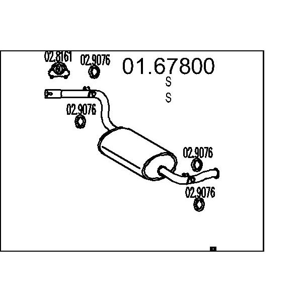 Silenziatore posteriore MTS 01.67800