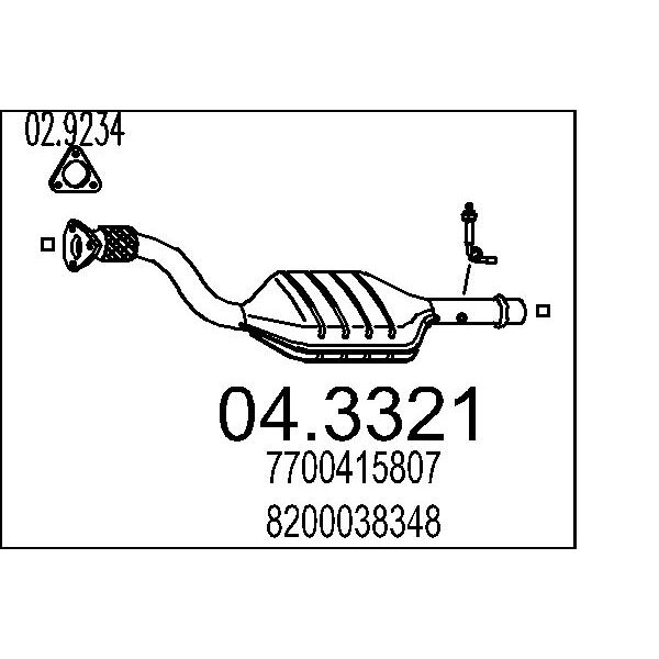 Catalizzatore MTS 04.3321