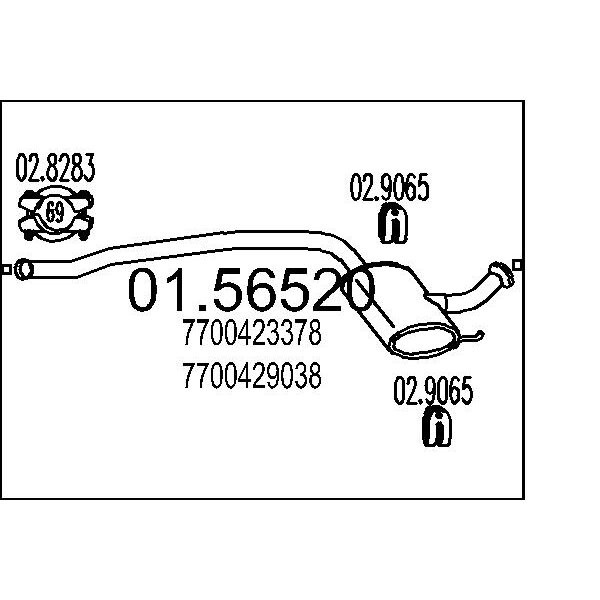 Marmitta centrale MTS 01.56520