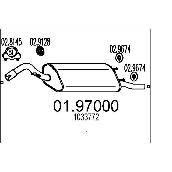 Silenziatore Posteriore Universale – 54.35.07 – Lunghezza 910 Mm, Peso 6,42 Kg – Ricambio Per Impianto Di Scarico - 2