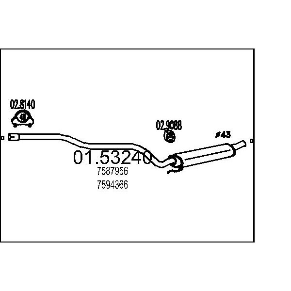 Marmitta centrale MTS 01.53240