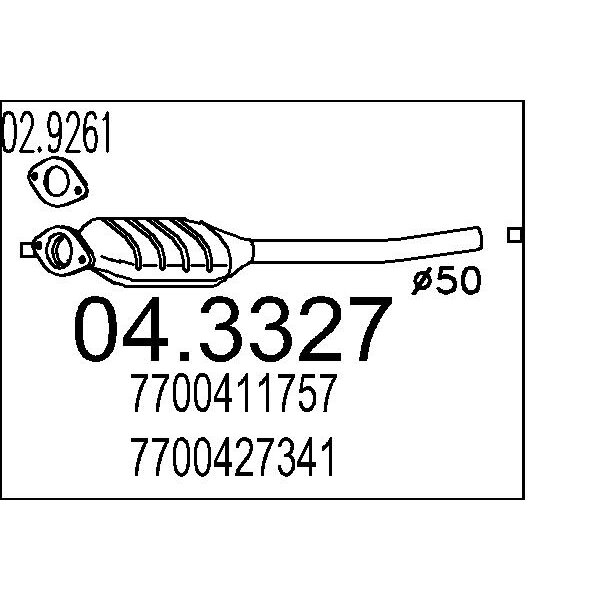 Catalizzatore MTS 04.3327