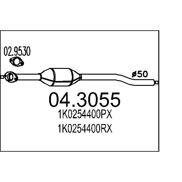 Catalizzatore MTS 04.3055