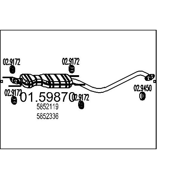 Marmitta centrale MTS 01.59870
