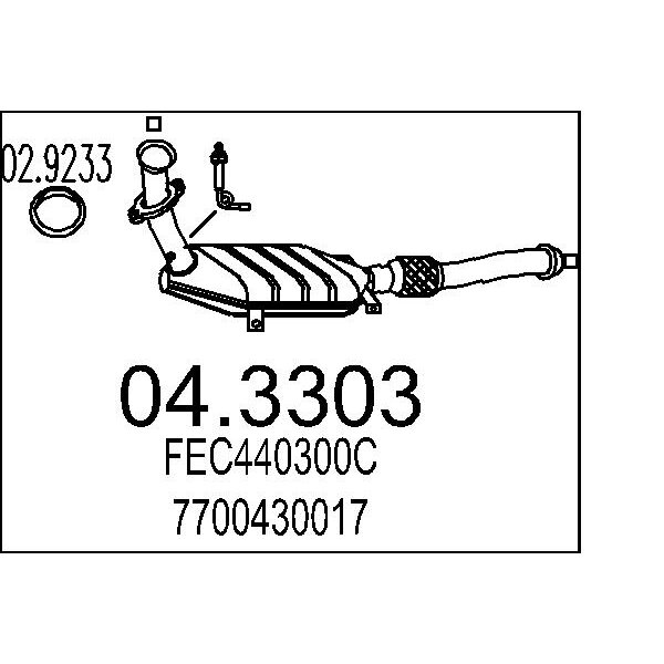 Catalizzatore MTS 04.3303