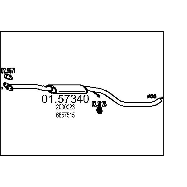 Marmitta centrale MTS 01.57340
