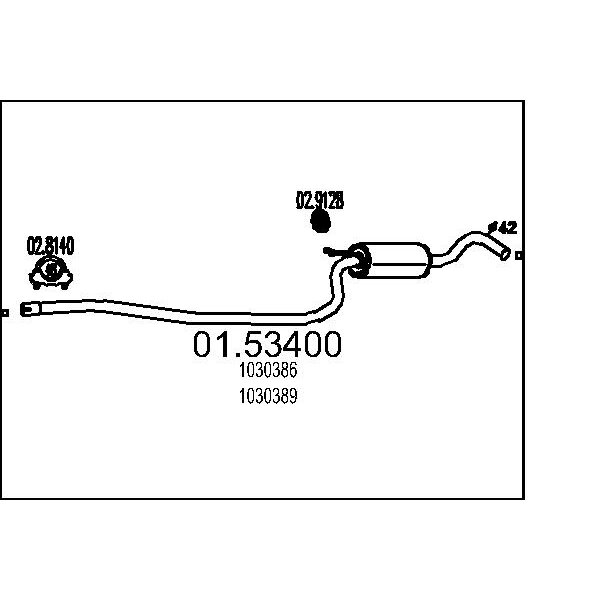 Marmitta centrale MTS 01.53400