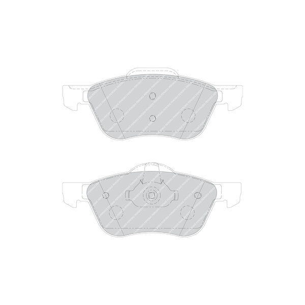 Kit di 4 pastiglie freno FERODO FDB1674