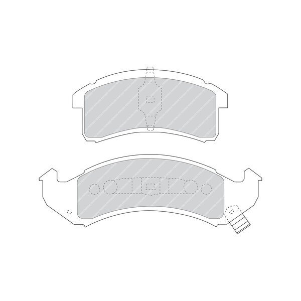Kit di 4 pastiglie freno FERODO FDB975