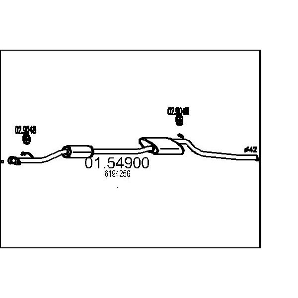 Marmitta centrale MTS 01.54900