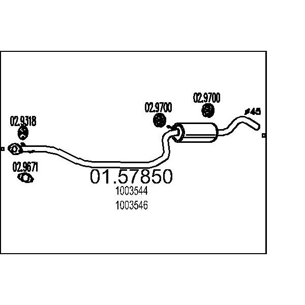 Marmitta centrale MTS 01.57850
