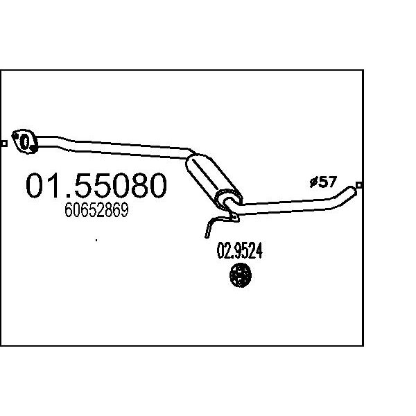Marmitta centrale MTS 01.55080