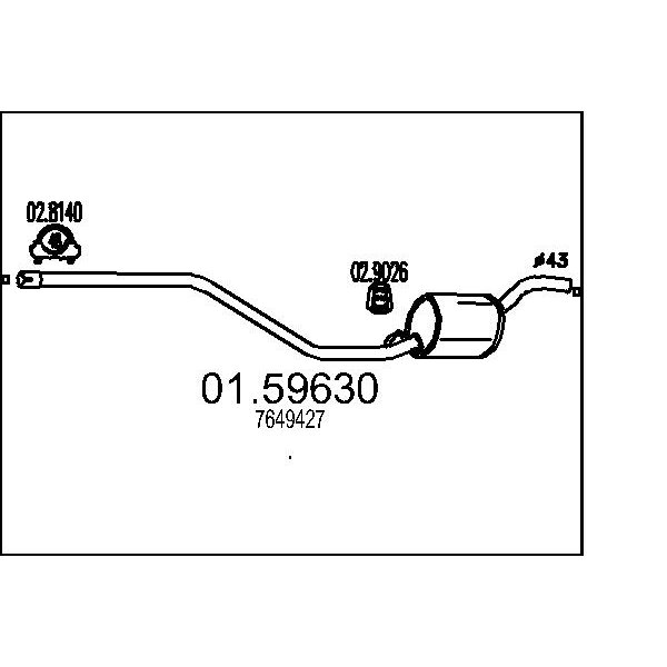 Marmitta centrale MTS 01.59630