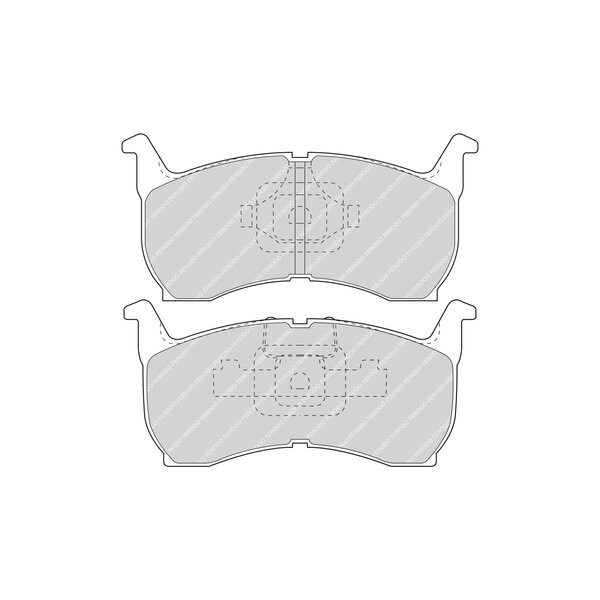Kit di 4 pastiglie freno FERODO FDB304