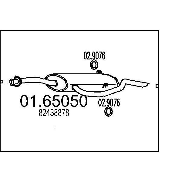 Silenziatore posteriore MTS 01.65050
