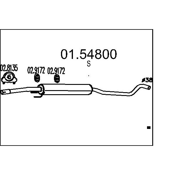 Marmitta centrale MTS 01.54800